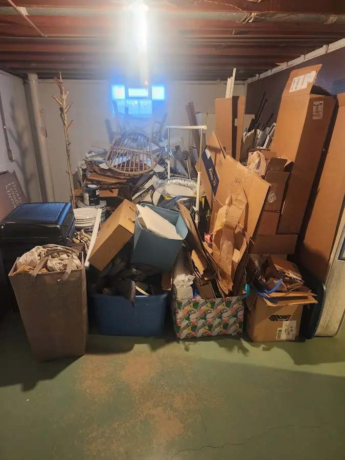 Roll-off dumpster container at job site for 8 Yard Dumpster Rental in Arkwright